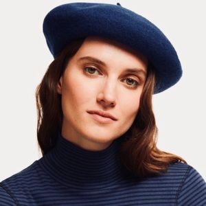 Madewell x Biltmore Navy Wool Beret with Extra Berets! (Set)